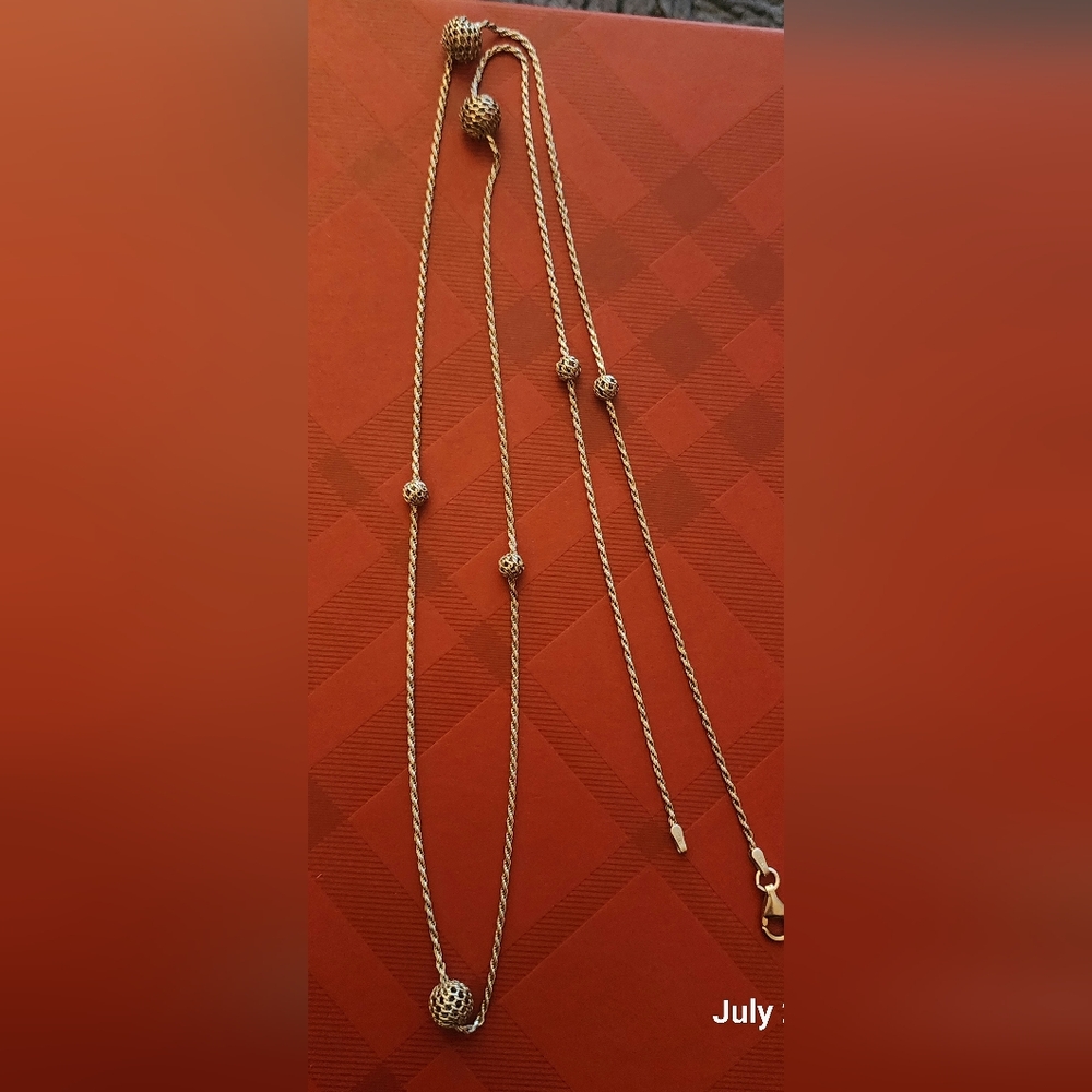 Elegant Vintage Sterling Long Necklace